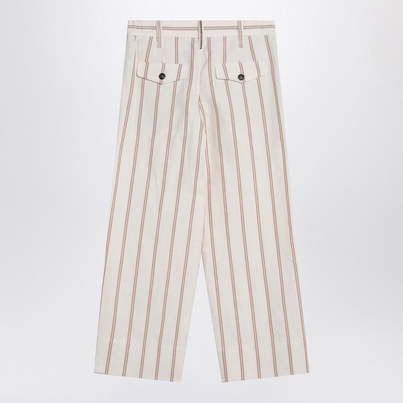 Brunello Cucinelli Striped Trousers In And
