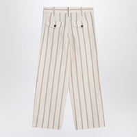 Brunello Cucinelli Striped Trousers In And