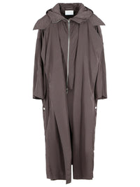 Sportmax 'Barbra' Oversize Coffee Taffeta Trench Coat