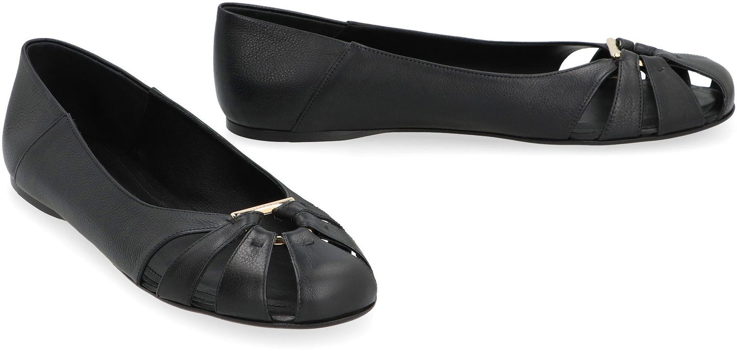 Salvatore Ferragamo Leather Ballet Flats