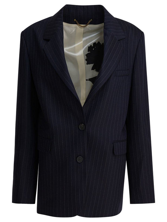 Golden Goose Single-Breasted Pinstripe Blazer Jacket