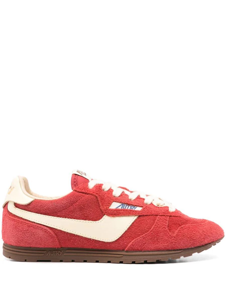 Autry Windspin Suede And Leather Sneakers In Ruby/Rutaa Shoes