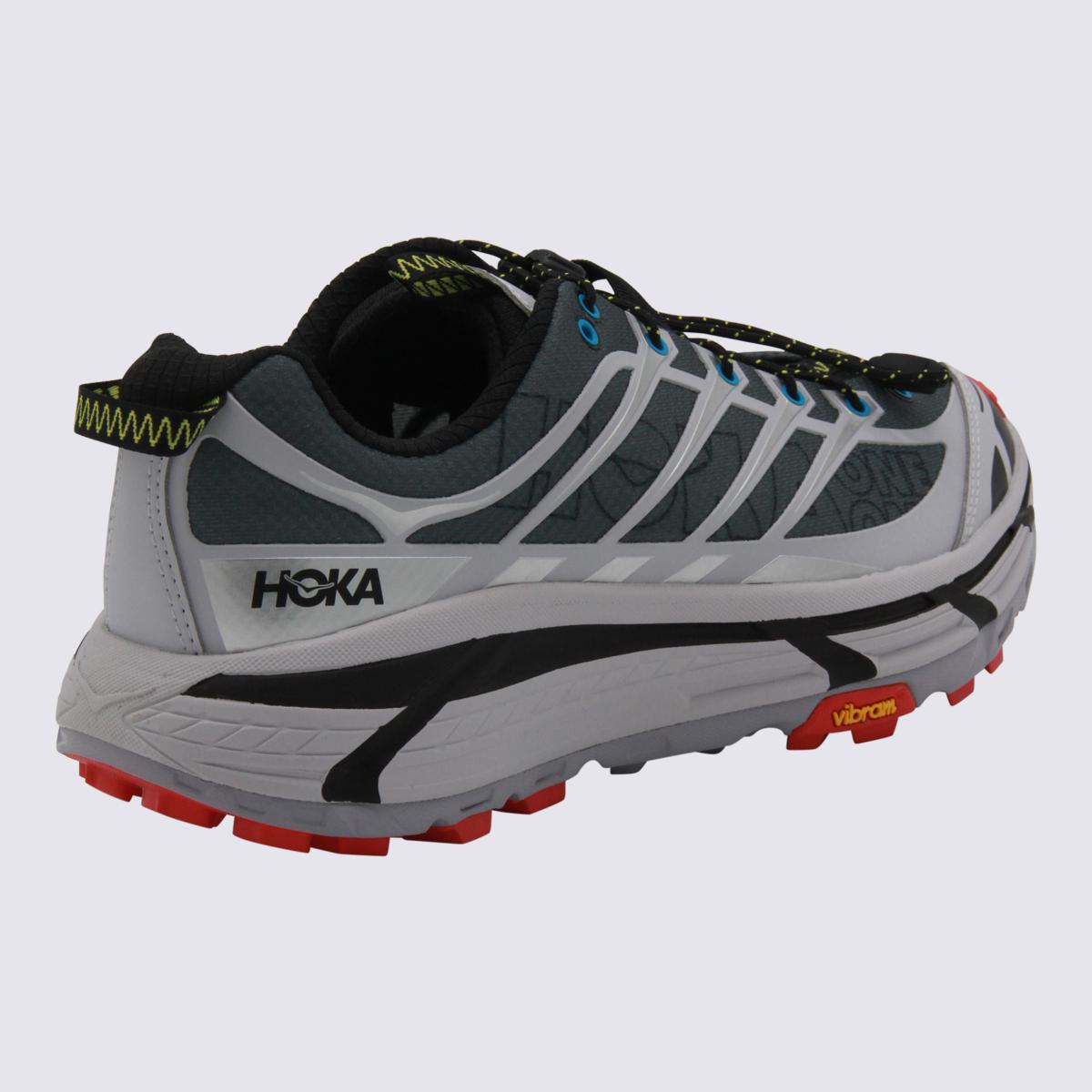 Hoka Black And Grey Mafate Three 2 Sneakers