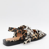 Ganni Leopard Flats