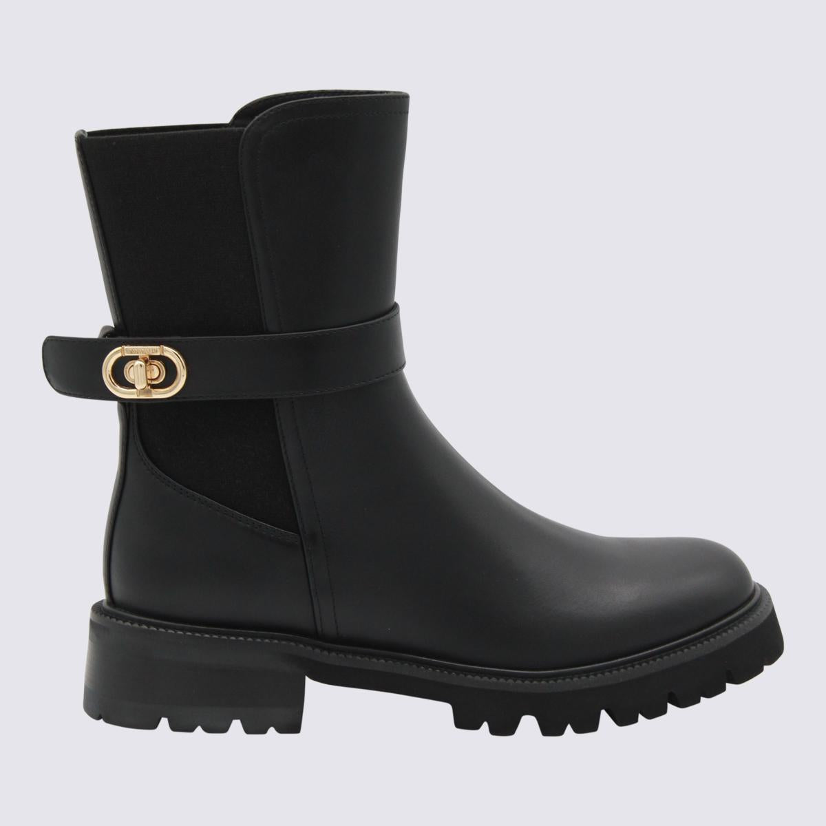 Twinset Black Leather Boots
