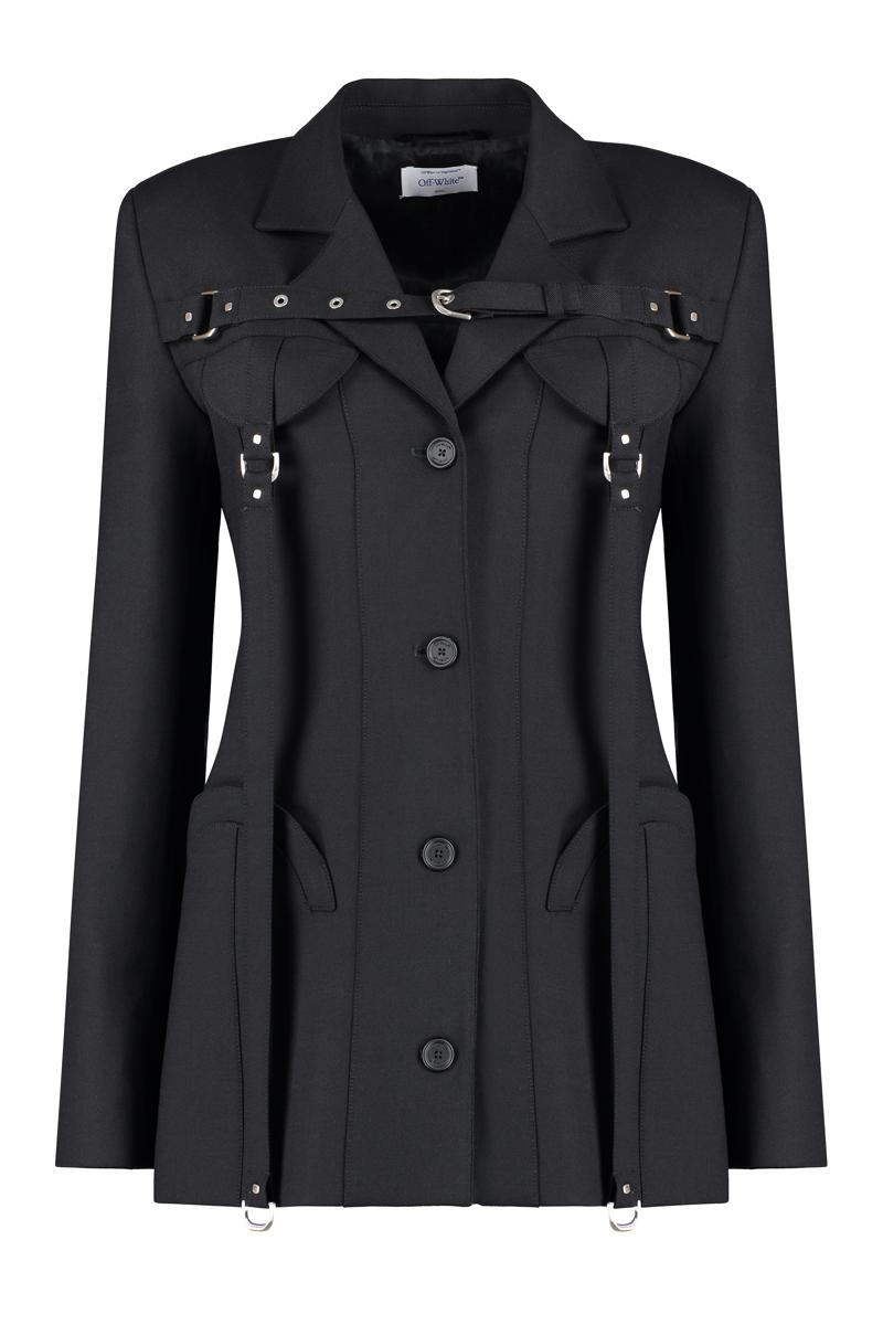 Off-White Wool Blend Blazer