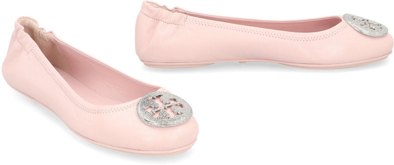 Tory Burch Minnie Travel Leather Ballet Flats