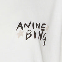 Anine Bing Ivory Cotton Walker Tee