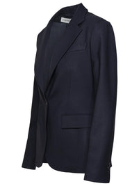 P.A.R.O.S.H. 'Lille' Blazer In Blue Virgin Wool Blend