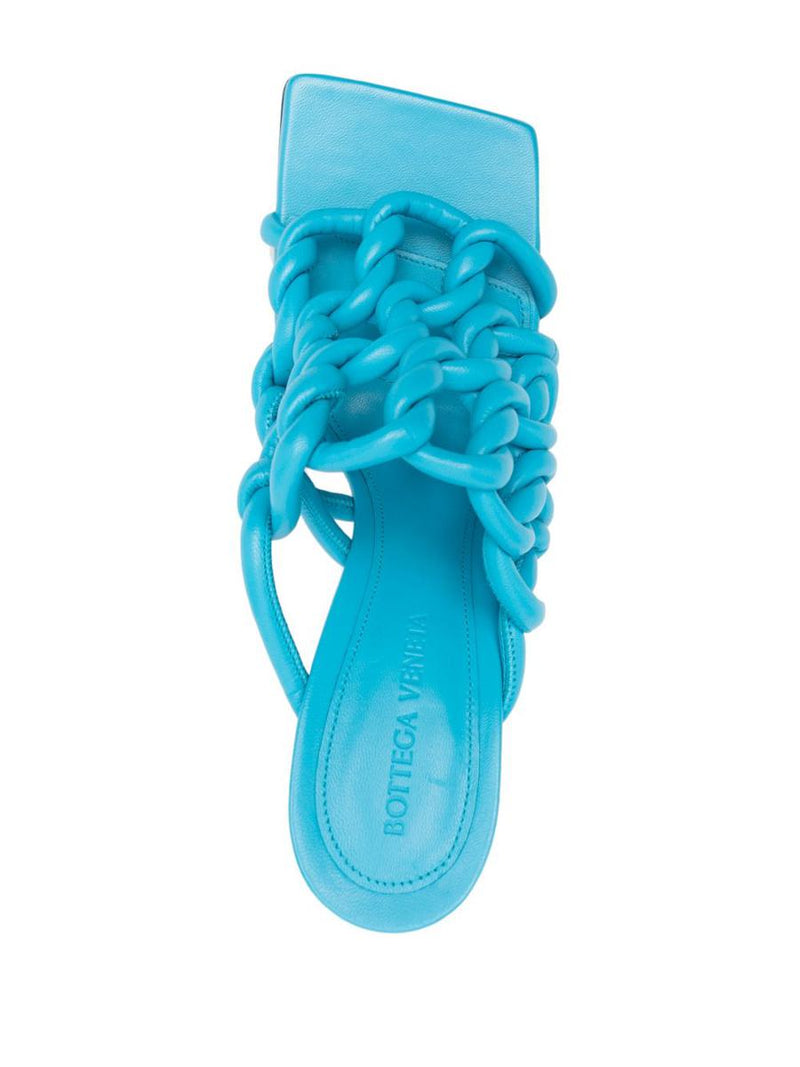 Bottega Veneta Stretch Leather Heel Sandals