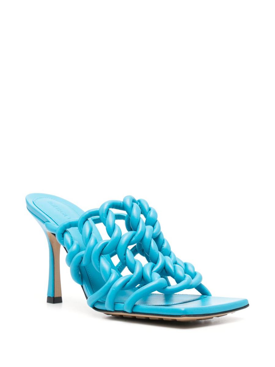 Bottega Veneta Stretch Leather Heel Sandals
