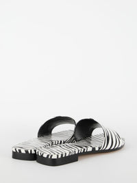 Zebra-Print Flat Sandals
