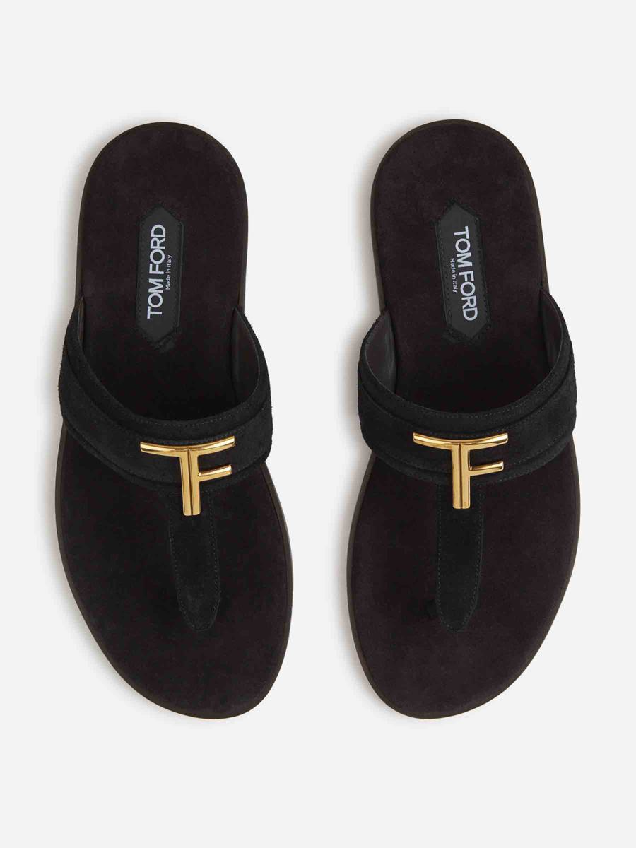 Tom Ford Brighton Leather Flip Flops