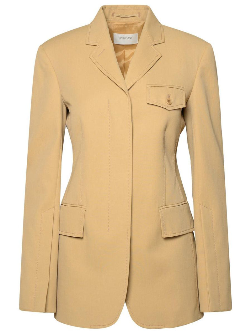 Sportmax Beige Cotton Blend Blazer