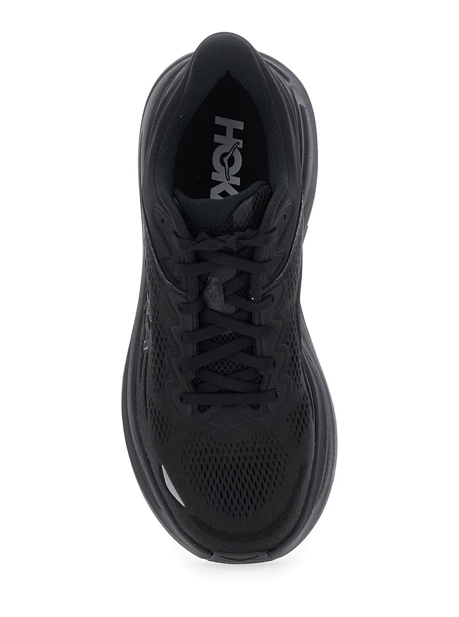 'Bondi 9' Black Low Top Sneakers With Maxi Logo Lettering On The Side In Tech Fabric Unisex