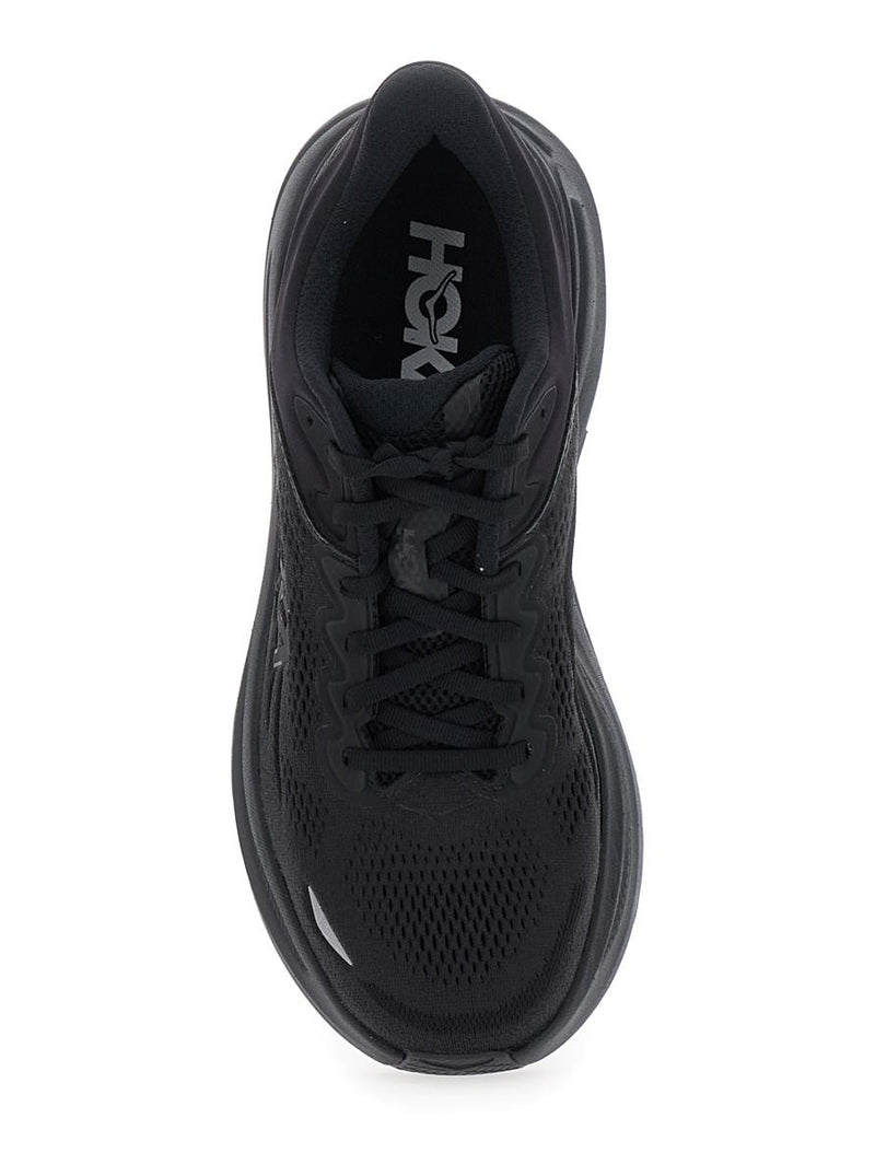 'Bondi 9' Black Low Top Sneakers With Maxi Logo Lettering On The Side In Tech Fabric Unisex