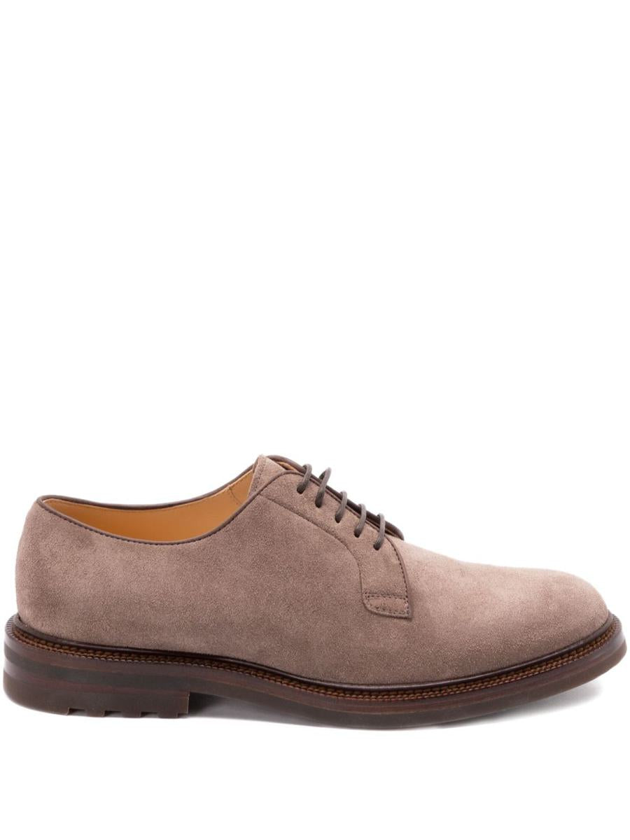 Brunello Cucinelli Suede Leather Lace-Up Shoes
