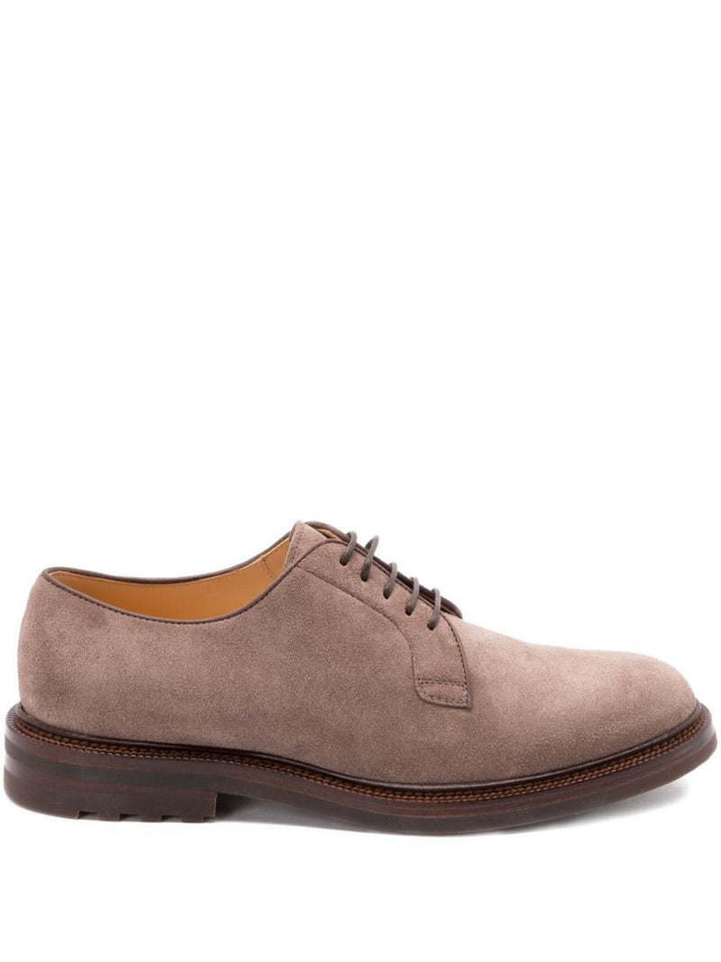 Brunello Cucinelli Suede Leather Lace-Up Shoes