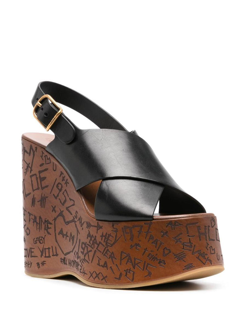 Chloé Maxime Wedge Sandals Shoes