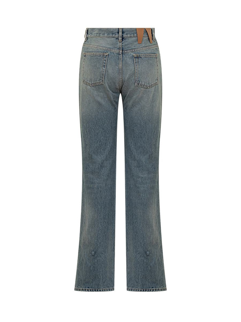 Darkpark Darkpark Blue Denim Straight Leg Jeans