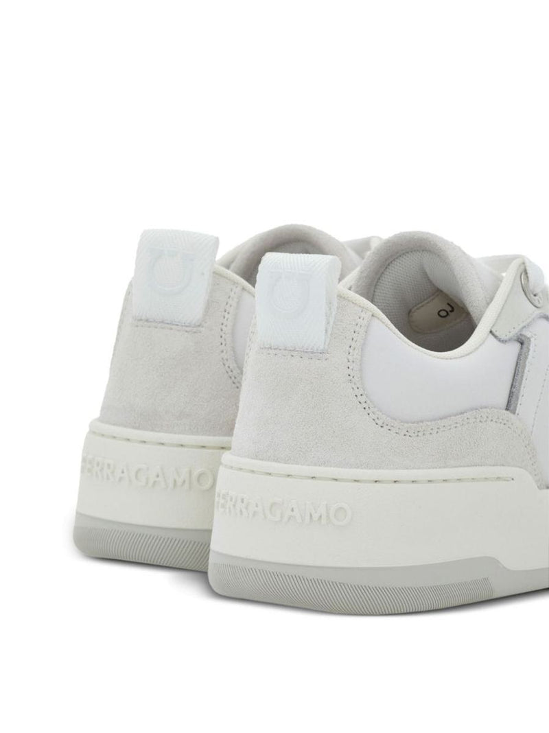Salvatore Ferragamo Gancini Leather Sneakers