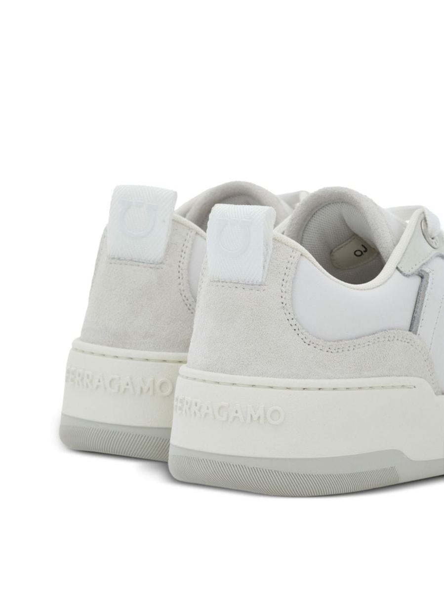 Salvatore Ferragamo Gancini Leather Sneakers