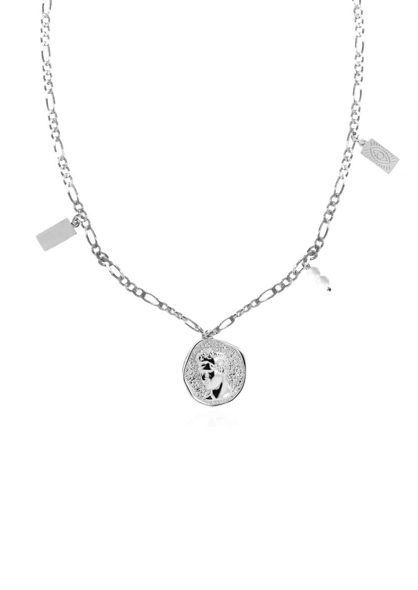 Hermina Athens Hermis Small Matte & Charms Necklace Accessories