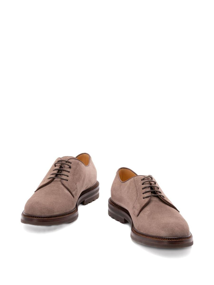 Brunello Cucinelli Suede Leather Lace-Up Shoes