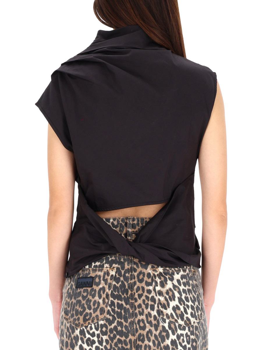 Ganni Tops With Ruches