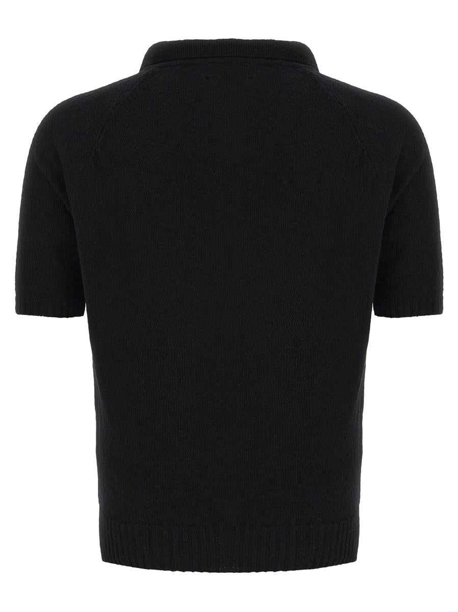 Ma'Ry'Ya Bouclé Cotton Polo Shirt