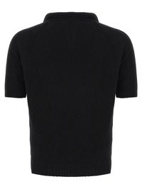 Ma'Ry'Ya Bouclé Cotton Polo Shirt