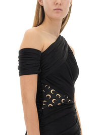 Marine Serre One-Shoulder Dress