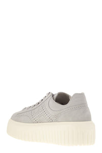 Hogan H-Stripes - Suede Trainers With Perforated Side H