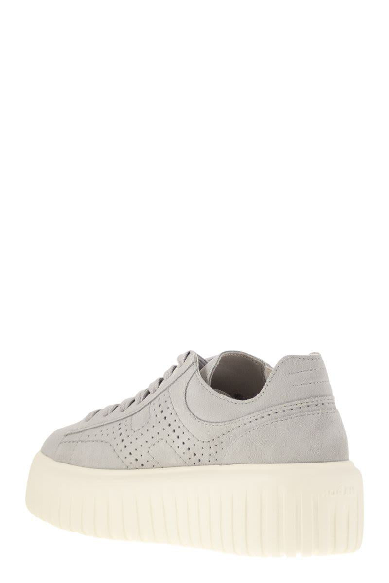 Hogan H-Stripes - Suede Trainers With Perforated Side H