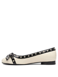 Ganni Eyelet Bow Ballet Flats