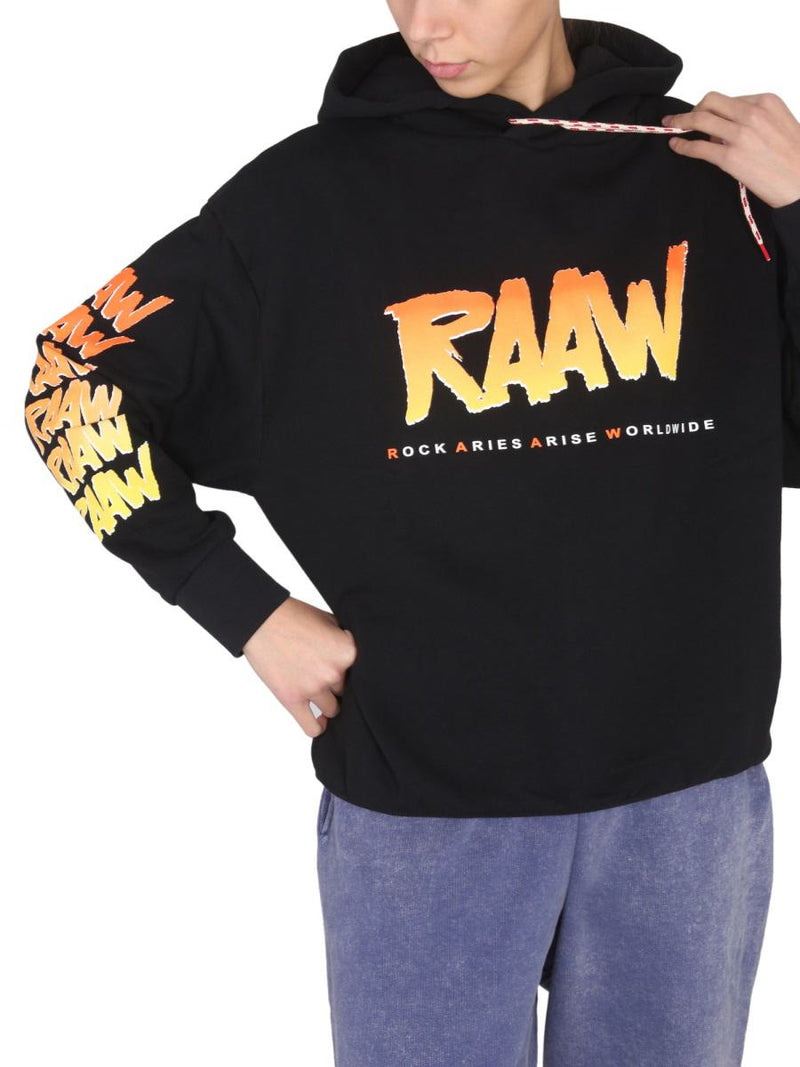 Aries Sweatshirt With Logo Print Unisex