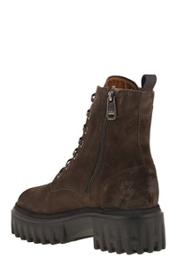Hogan H700 - Suede Combat Boots