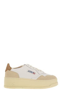 Autry Medalist Platform - Leather And Suede Trainers