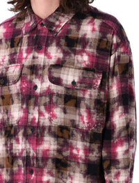 Palm Angels Curved Logo Check Shirt