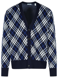 Burberry 'George' Blue Wool Cardigan