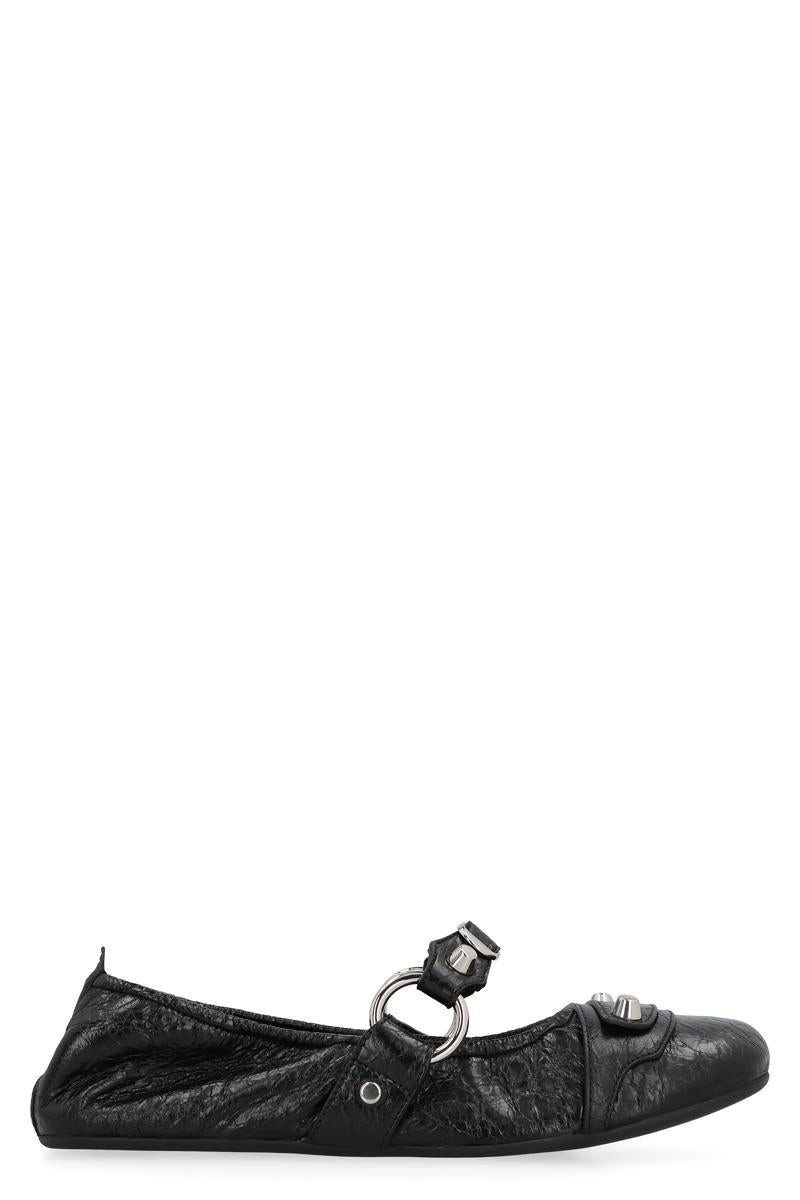 Balenciaga City Leather Ballet Flats