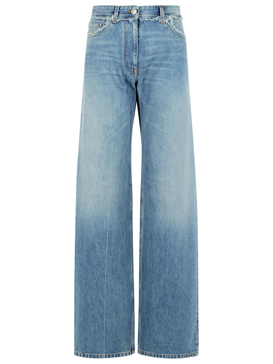 Versace Blue Cotton Jeans