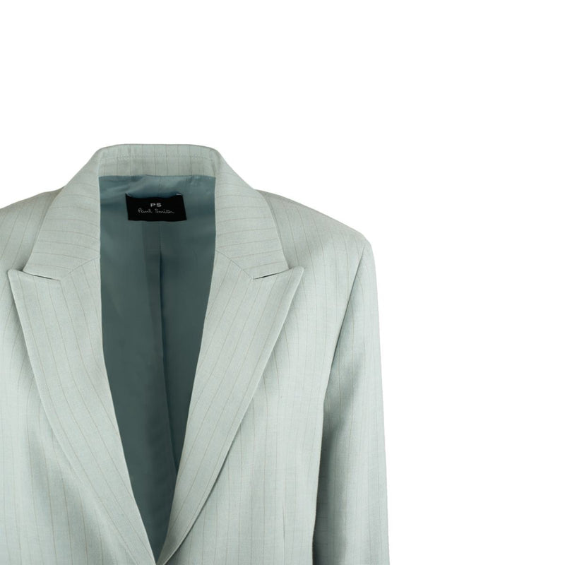 Paul Smith Light Blue Pinstriped Cotton-Linen Blend Suit