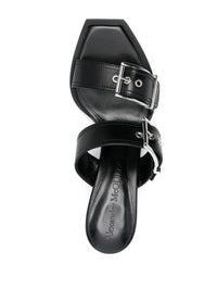Alexander McQueen Buckled Leather Mules