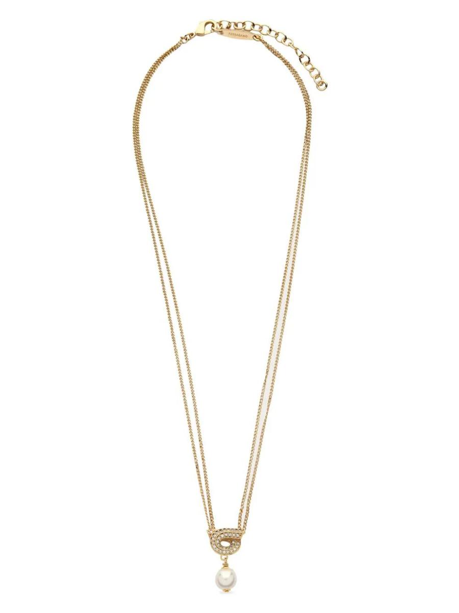 Salvatore Ferragamo Gancini Pendant Necklace Accessories