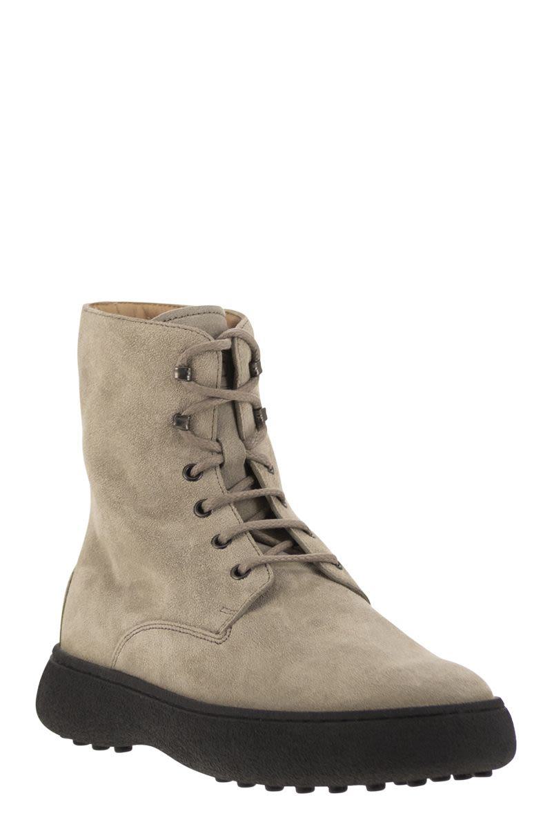 Tod'S Suede Lace-Up Boot
