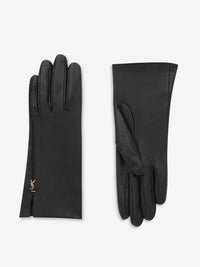 Saint Laurent Cassandre Leather Gloves
