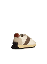 Tod'S 'T Vintage' Beige Leather Blend Sneakers