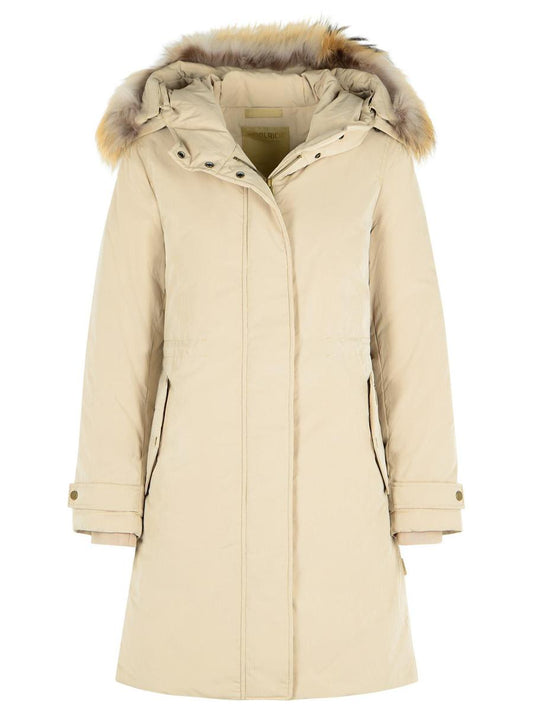 Woolrich 'Grace' Beige 'Peached Poly' Parka