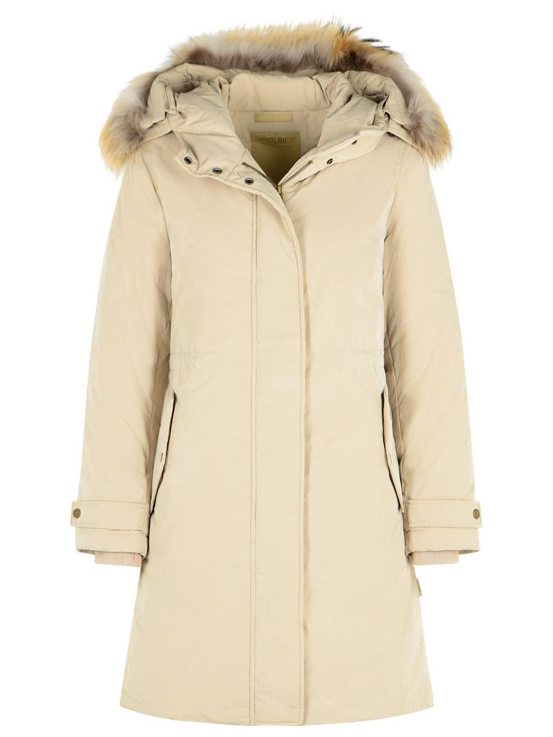 Woolrich 'Grace' Beige 'Peached Poly' Parka